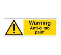 Señal de advertencia de seguridad "Advertencia de pintura antical de 2 mm de plástico rígido, 450 mm x 150 mm