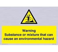 Señal de advertencia de sustancia o mezcla que puede causar un peligro ambiental - 300 x 200 mm - A4L