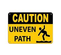Señal de advertencia de tráfico BDTS Caution Uneven Path de advertencia de tráfico, 20 x 30 cm