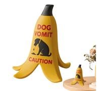 Señal de advertencia de vómito de gato, cartel de pie para mesa y | Forma de bandeja de plátano gatos perros vómito tarjeta decorativa para dormitorio, tocador, apartamento, mesita de noche, sala de