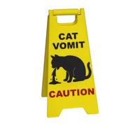 Señal De Advertencia De Vómito De Gato, Fácil De Colocar, Divertida Señal De Precaución De Vómito De Gato, Placas Y Letreros Decorativos, Portátil, Para Padres De Mascotas, Coleccionistas, Hogar, Ofic