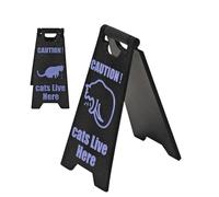 Señal de advertencia de vómitos de gato, señal de advertencia de gato,Señal de advertencia de decoración impresa divertida | Señal de advertencia de pandilla de fantasía, panel de gato de patio