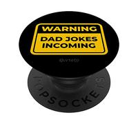 Señal de Advertencia Divertida con Texto en inglés Dad Jokes Incoming PopSockets PopGrip Adhesivo