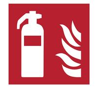 Señal de advertencia extintor contra incendios (150 x 150 mm)