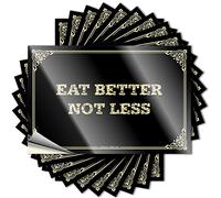 Señal de advertencia para coche, decoración de rincón de libro, laminada, para el día de la semana - Eat Better Not Less/Student Driver calcomanía para coche (20 x 30 cm, 1 unidad)