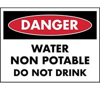 Señal De Advertencia Peligro Agua No Potable No Beber Decorativo Metal Cartel Puerta Duradero Placa De La Pared Póster para Cafetería Bar Oficina 20X30Cm