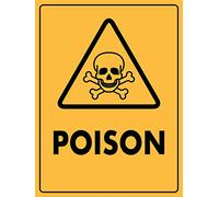 Señal De Advertencia, Precaución Veneno Letreros De Advertencia Impermeable Pintura De Hierro Personalizado Chapa De Metal Para Interiores Exteriores,20X30Cm