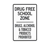 Señal de advertencia prohibida de drogas y productos de tabaco, letreros metálicos de seguridad para negocios, hogar, exterior, garaje, calle, pared, precaución, decoración personalizada, 8 x 12