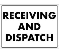 Señal De Advertencia Recepción Y Despacho Duradero Cartel Metálico Resistente Placa Metálica para Cafetería Garaje Bar 20X30Cm