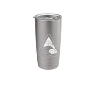 Señal de advertencia TSUNAMI Zona de peligro Vaso térmico de acero inoxidable de doble pared