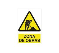 Señal de advertencia zona de obras. Tamaño y material a elegir.