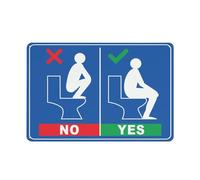 Señal de aluminio libre de óxido con texto en inglés «How To Use The Toilet Sign» de 8 x 12 pulgadas, protección UV, resistente a la intemperie y a la decoloración