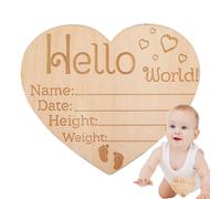 Señal de anuncio de bebé de madera | Señal de anuncio de bebé de madera - Señal de anuncio de nacimiento de bebé, señal de anuncio de recién nacido para recuerdos de baby shower
