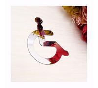 señal de aseo, Letrero de espejo for inodoro for discapacitados, multicolor, varios tamaños(Silver,10cm height)