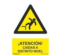 Señal de ¡Atención! Caídas a distinto nivel con tintas UV SEKURECO