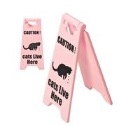 Señal de atención del gato - Yard Sign Cat Vómito, Yard Cat Sign | Divertido cachorro gatito precaución, novedad gatito cachorro vómito piso mojado signo estilo de múltiples colores para el hogar, uso