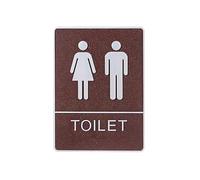 Señal de baño, Etiqueta adhesiva for letrero de baño, ABS extraíble, hombres y mujeres, 200x150mm, 5mm de espesor(Women Me)