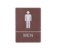 Señal de baño, Etiqueta adhesiva for letrero de baño, ABS extraíble, hombres y mujeres, 200x150mm, 5mm de espesor(Men)