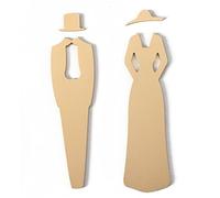 Señal de baño, Minimalist Aluminum Door Signs, for Business, for Lounge Changing Rooms In Public Places