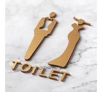 Señal de baño para puerta, letrero de baño para hombres y mujeres, letrero creativo para oficina de hotel, letreros de baño, identificación de género