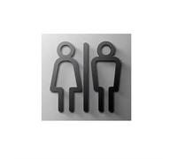 Señal de baño Placa de señal inodoro 3D, etiqueta adhesiva artística for puerta sala lavado, soporte for Wc, tablero señalización, decoración for el hogar y Hotel(4,25x16cm (3mm thick))