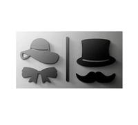 Señal de baño Placa de señal inodoro 3D, etiqueta adhesiva artística for puerta sala lavado, soporte for Wc, tablero señalización, decoración for el hogar y Hotel(7,25x16cm (3mm thick))