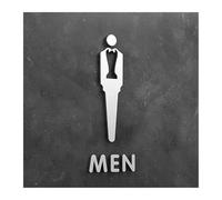 Señal de baño Placa de señal inodoro 3D, etiqueta adhesiva elegante for puerta sala lavado, tablero señalización for baño, decoración artística for el hogar y(Color16,18x11cm)