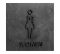 Señal de baño Placa de señal inodoro 3D, etiqueta adhesiva elegante for puerta sala lavado, tablero señalización for baño, decoración artística for el hogar y(Color31,25x16cm)