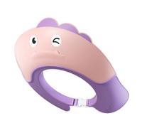 Señal de bebé con diseño de dinosaurio ajustable, gorro de baño para bebés a partir de 6 meses y hacia arriba, accesorio de baño para bebés para lavar el cabello