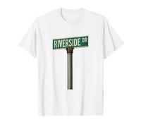 Señal de calle Riverside Drive NYC para hombres, mujeres y niños Camiseta