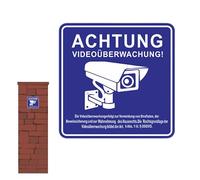 Señal de cámara de vigilancia - imágenes de advertencia de vigilancia inmobiliaria, pegatinas impermeables de observación | Etiquetas de videovigilancia, señales de de alarma de cámara para