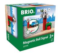 Señal de Campana magnética BRIO World 33754, Accesorios ferroviarios para el ferrocarril de Madera BRIO, Juguetes para niños pequeños recomendados para niños de 3 años o más