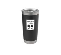 Señal de carretera 55 MPH Límite de velocidad Vaso térmico de acero inoxidable de doble pared