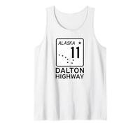 Señal de carretera de Alaska, ruta 11, de DALTON HIGHWAY Camiseta sin Mangas