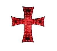 Señal de cruz para interior de camión, 12-24 V, 84 LED, color rojo, 23 x 25 cm, ventosa para parabrisas