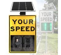 Señal de detective de velocidad de radar con energía solar para vecindarios, calles, escuelas, estacionamientos
