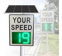Señal de detective de velocidad de radar con energía solar para vecindarios, calles, escuelas, estacionamientos