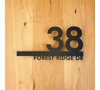 Señal de dirección personalizada con número de casa, placa de número de dirección con nombre de calle, placa de número de casa para exterior (1)