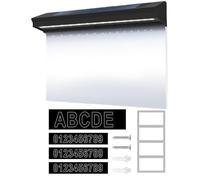 Señal De Dirección Solar - 31,6x5,6x21,6cm ABS | Letrero LED Con Número De Casa - 2 Modos Iluminado Impermeable De Larga Duración | Placa De Dirección Para Patio, Jardín, Casa, Patio, Residencia, Cami