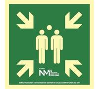Señal de evacuación Punto de Encuentro luminiscente Gran Formato SEKURECO