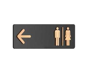Señal de inodoro acrílico para aseos públicos, señalización para empresas, hogar e instituciones públicas