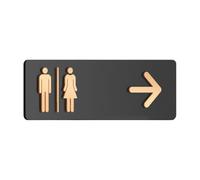 Señal de inodoro - Señal para inodoro comercial - Señalización unisex para baño comercial izquierda y derecha para oficinas, lugares y espacios públicos, perfecto para una clara directiva