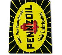 Señal de lata Pennzoil Lubrication Oil Gas Parts Service Auto Shop Garage A560 Cartel de metal de hojalata de 8 x 12 pulgadas