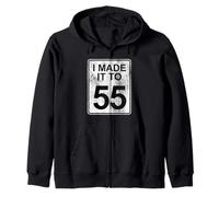 Señal de límite de Velocidad 55 I Made It To 55th Birthday Sudadera con Capucha