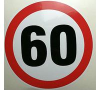 Señal de límite de velocidad de 60 km/h, divertida señal de metal para cruzar tráfico, señal novedosa de 12 x 12 pulgadas