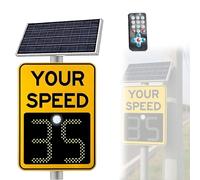 Señal de límite de velocidad de radar con alimentación LED, IP65 impermeable, para seguridad vial y callejera