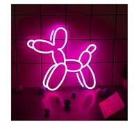 Señal de luz de neón Cachorro para rosa con luz de neón para un ambiente acogedor en el dormitorio añade toque fantasía a la decoración