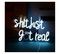Señal de luz de neón Decoración de luz neón la realidad se ha vuelto real con letras interruptor regulable/lámpara palabras