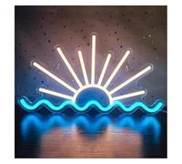 Señal de luz de neón Decoración de luz neón para el Amanecer y Atardecer para letreros Playa Sol para Olas