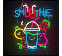 Señal de luz de neón Decoración de neón con Forma batido para Colgar en la Pared (31 x 38 cm)